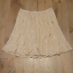 Ann Taylor Rose Gold Silk Skirt Plus Size 14